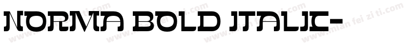Norma Bold Italic字体转换